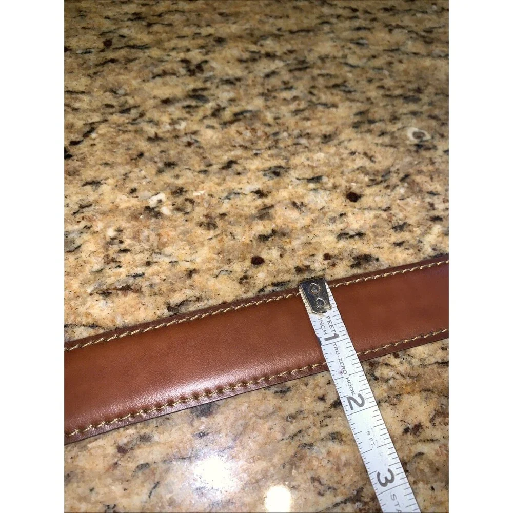 Joseph Abboud Brown Genuine Leather Dress Belt - Italy - Men's Size 44/110